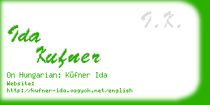 ida kufner business card